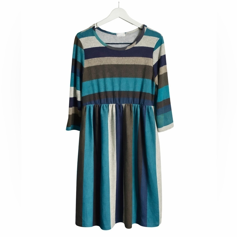 egs California New Without Tags size medium  pull on multi-color striped dress